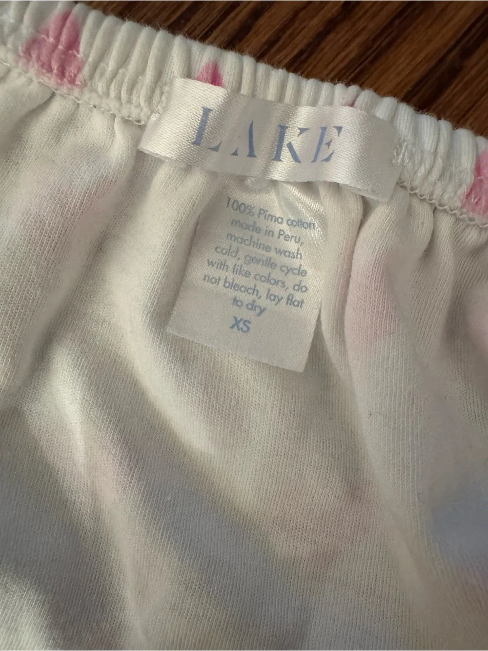 LAKE Pink Heart Print Slip Nightdress Size XS - Picture 4 of 4